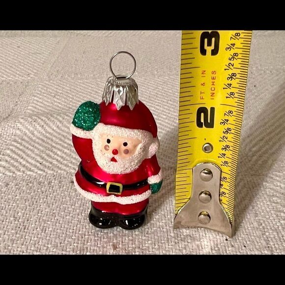 Vintage Blown Glass Ornaments Set of 4 Santa Claus NOS EVC No Box. - Picture 5 of 5